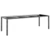 Image de vidaXL Table de jardin 250x100x75 cm Verre trempé et Résine tressée 310593