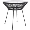 Image de Table a manger fixe sans tiroir en.casa 2 personnes en rotin 70 x 70 cm