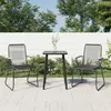 Image de Lot de 2 chaise vidaxl H. 85.5 cm empilable non pliable en rotin exterieur noir