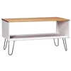 Image de vidaXL Table basse New York Range Blanc/bois clair Bois de pin massif