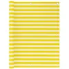Image de vidaXL Balkonscherm 120x500 cm HDPE geel en wit310882