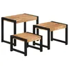 Image de Tables gigognes 3 pcs Bois solide