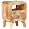 Image de Table de chevet 30x30x41 cm Bois de manguier brut