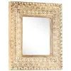 Image de vidaXL Miroir Sculpté à La Main Décoration de Maison Miroir de Maquillage Miroir de Couloir Intérieur 50x50x2,6 cm Bois de Manguier Solide 321644
