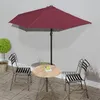 Image de vidaXL Balkonparasol half aluminium paal 270x144x222 cm bordeauxrood312498