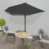 Image de vidaXL Parasol de Balcon avec Mât en Aluminium Parasol de Patio Jardin Terrasse Anti-UV Anti-décoloration Extérieur Noir 312500