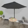 Image de vidaXL Parasol de Balcon avec Mât en Aluminium Parasol de Patio Jardin Terrasse Anti-UV Anti-décoloration Extérieur Noir 312504