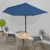 Image de Parasol de balcon avec mât en aluminium Bleu 300x155x223cm Demi