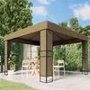 Image de vidaXL Prieel met dubbel dak 180 g/m² 3x3x2,7 m taupe312218