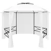 Image de vidaXL Tuinpaviljoen met gordijnen 180 g/m² 360x312x265 cm wit312234