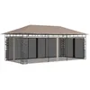 Image de vidaXL Prieel met klamboe 180 g/m² 6x3x2,73 m taupe312253