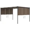 Image de vidaXL Tuinprieel met zijgordijn 4x3x2,25 m taupe312264