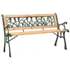 Image de Banc de jardin 122 cm fonte et bois de sapin massif