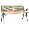 Image de Banc de jardin 122 cm fonte et bois de sapin massif
