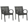 Image de Lot de 2 chaise vidaxl en acier non empilable non pliable H. 80 cm exterieur noir