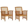 Image de Chaises de jardin lot de 2 Bois d acacia massif