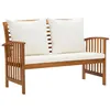 Image de Banc de jardin avec coussins 119 cm Bois solide d acacia