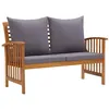 Image de Banc de jardin avec coussins 119 cm Bois solide d acacia