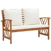 Image de Banc de jardin avec coussins 119 cm Bois solide d acacia
