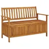 Image de Banc de rangement de jardin 120 cm bois d acacia solide