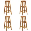 Image de Tabourets de bar lot de 4 bois d acacia solide