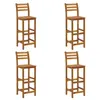 Image de Tabourets de bar lot de 4 bois d acacia solide