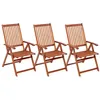 Image de Chaises pliables de jardin lot de 3 Bois d acacia solide