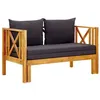 Image de vidaXL Tuinbank 2-zits met kussens 122 cm massief acaciahout310308