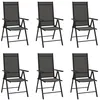 Image de Chaises de jardin pliables lot de 6 Textilène Noir