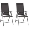 Image de vidaXL Chaises de jardin pliables lot de 2 Textilène Noir312181