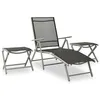 Image de Salon de jardin 3 pcs textilène et aluminium argenté