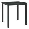 Image de vidaXL Tuintafel 80x80x74 cm aluminium en glas zwart312200