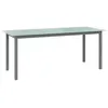 Image de Table de jardin Gris clair 190x90x74 cm Aluminium et verre