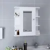 Image de Armoire à miroir de salle de bain Blanc 66x17x63 cm MDF