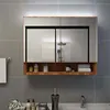 Image de Armoire à miroir de salle de bain LED Chêne 80x15x60 cm MDF