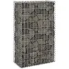 Image de vidaXL Schanskorfmuur met deksels 60x30x100 cm gegalvaniseerd staal147811