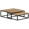 Image de vidaXL Tables gigognes 2 pcs Bois solide de manguier320389