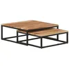 Image de Tables basses gigognes 2 pcs Bois d acacia massif