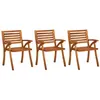 Image de Chaises de jardin lot de 3 Bois d acacia solide