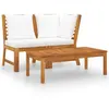 Image de Salon de jardin modulable vidaxl bois 2 personnes 3 pieces