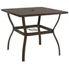 Image de vidaXL Table de jardin Marron 81,5x81,5x72 cm Acier 312279