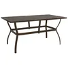 Image de vidaXL Table de jardin Marron 140x80x72 cm Acier 312280
