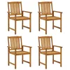 Image de Lot de 4 chaise vidaxl H. 92 cm non pliable exterieur en acacia bois
