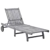 Image de Chaise longue Bois d acacia solide