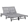 Image de Chaise longue 2 places bois d acacia massif