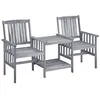 Image de Lot de 2 chaise vidaxl exterieur non pliable H. 92 cm en acacia bois