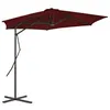 Image de vidaXL Parasol de Jardin avec Mât en Acier, Pare-soleil de Patio, Abri de Soleil, Parasol de Terrasse Extérieur, Rouge 312518