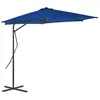 Image de vidaXL Parasol met stalen paal 300x230 cm blauw312521