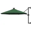 Image de Parasol mural de jardin avec LED 300 cm vert