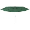 Image de vidaXL Parasol met LED-verlichting 400 cm groen312531